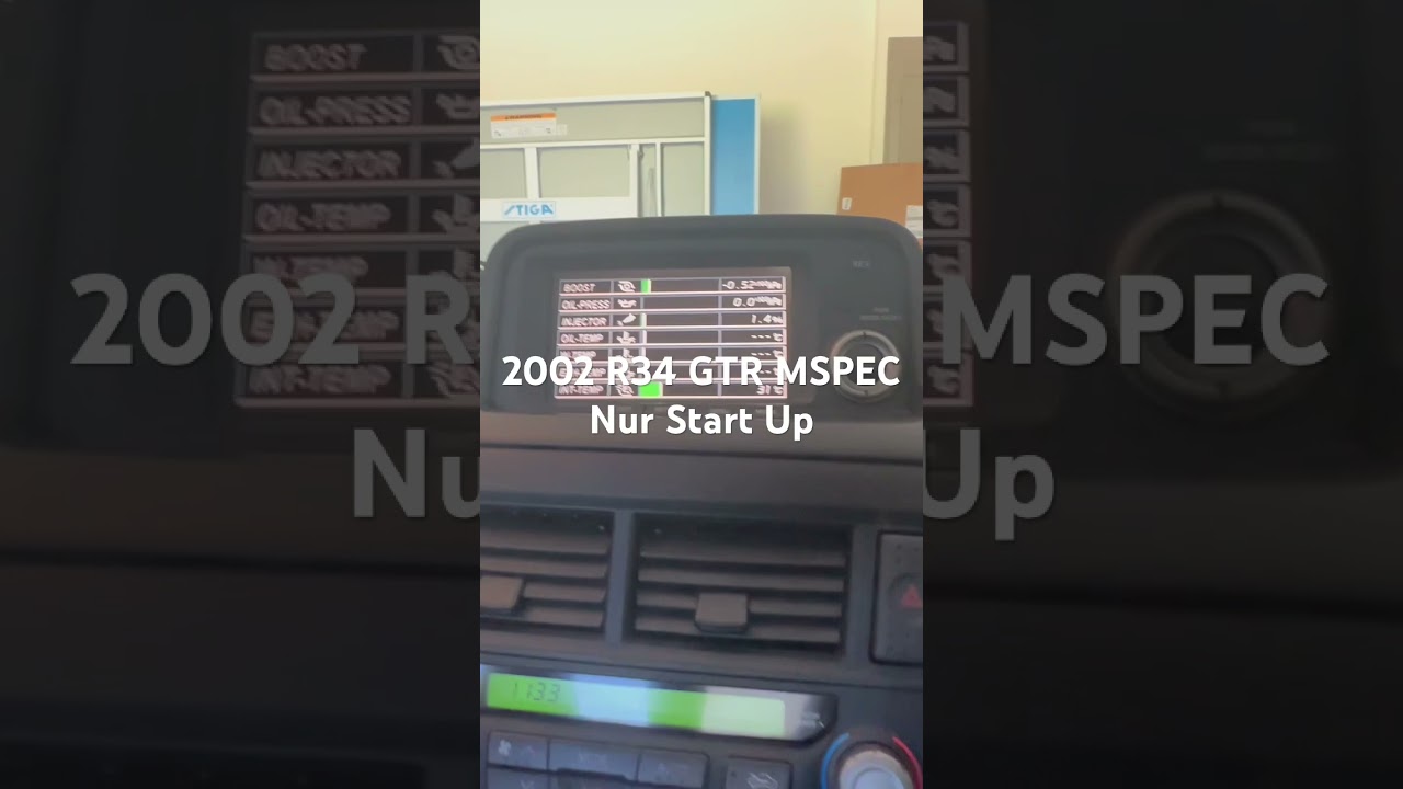 2002 R34 GTR Mspec Nur Start Up - Nismo Multifunction Display Upgrade