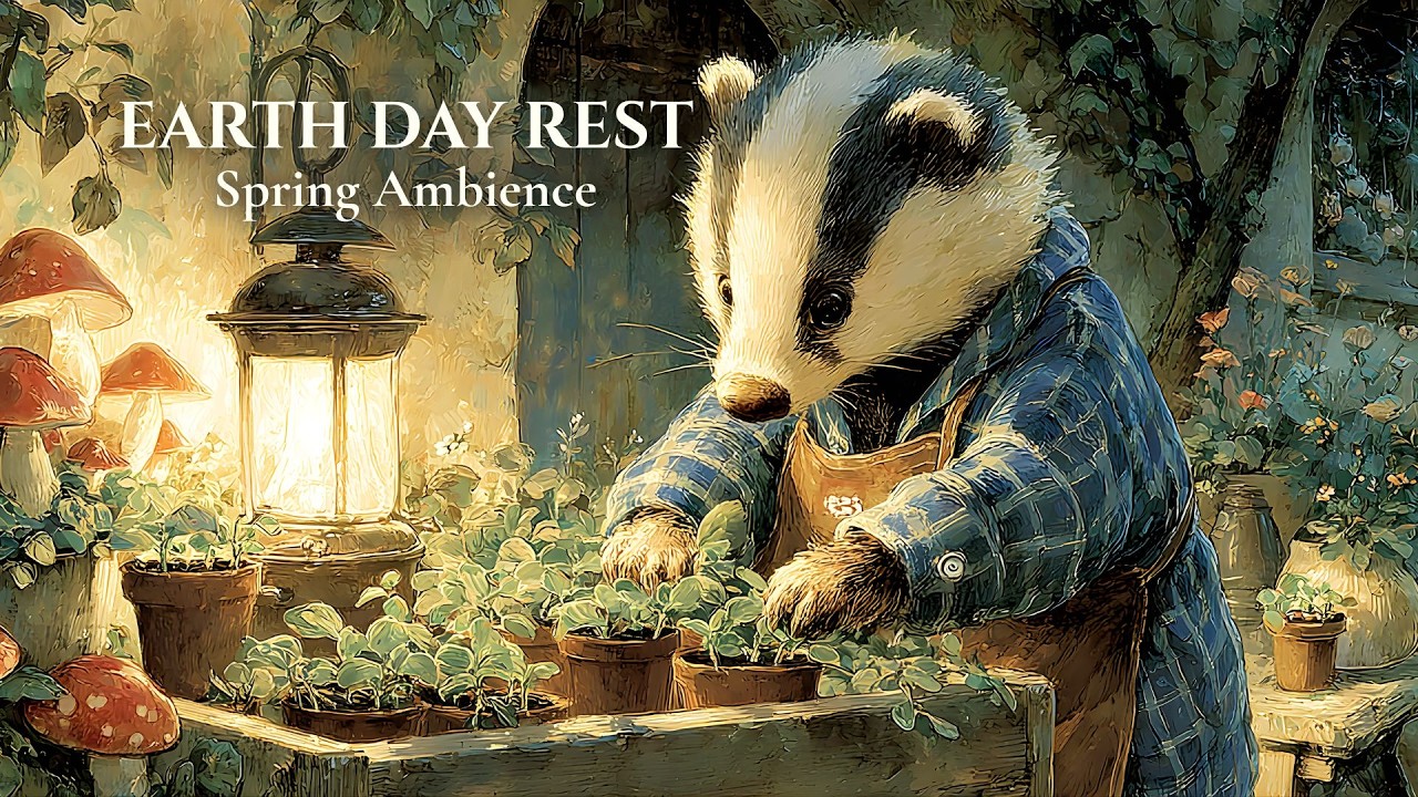 First Day of Spring Sleep | Relaxing Celtic Music | Badger's quiet garden, seeds dream