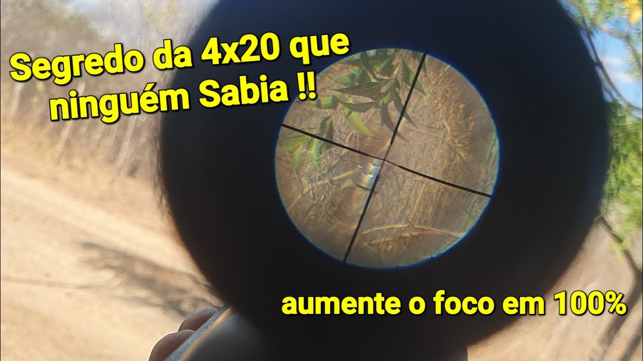 Como aumentar o Zoom da 4x20 e igual da 4x32 com foco muito bom !!!