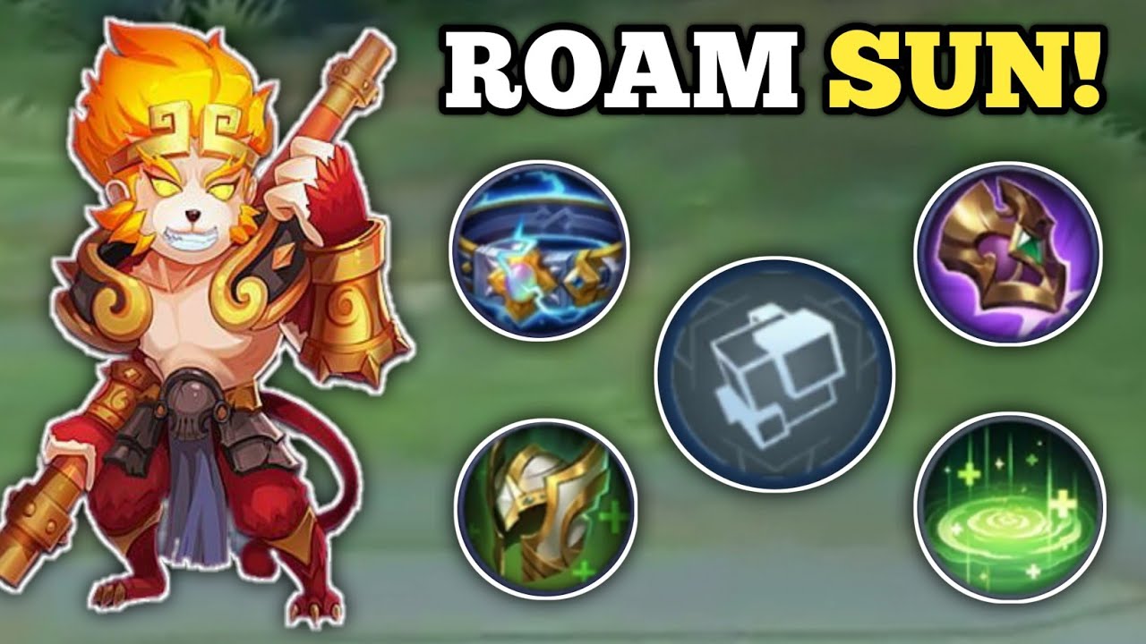 ROAM SUN NO COOLDOWN + REGEN HACK! (mythical honor!🙉) SUN BEST BUILD -MLBB