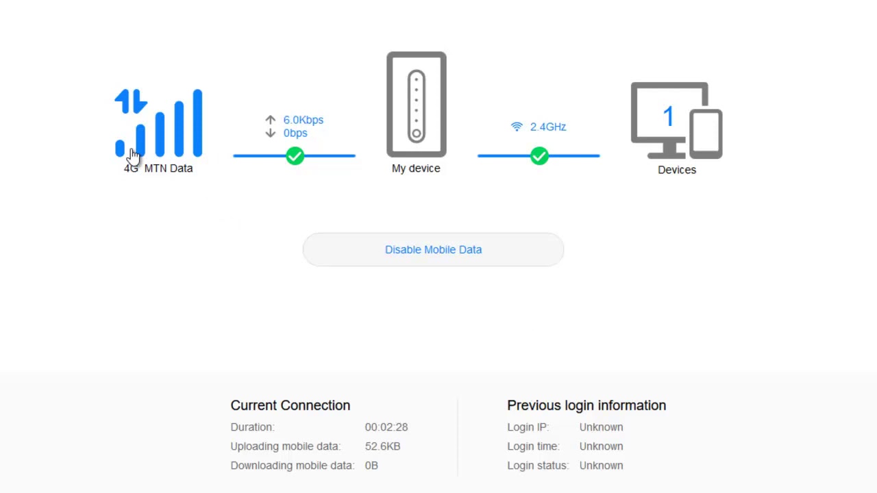 Huawei WebUI login and APN set up