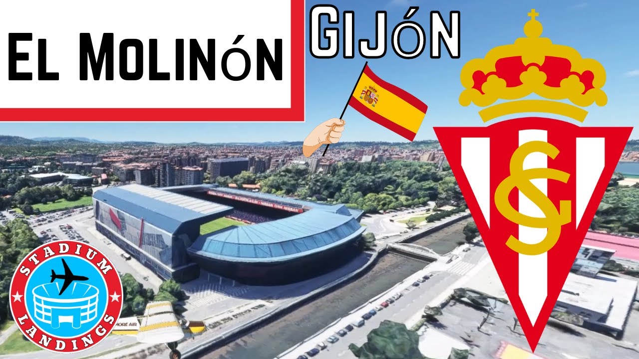 El Molinón - Microsoft Flight Simulator STADIUM LANDING!