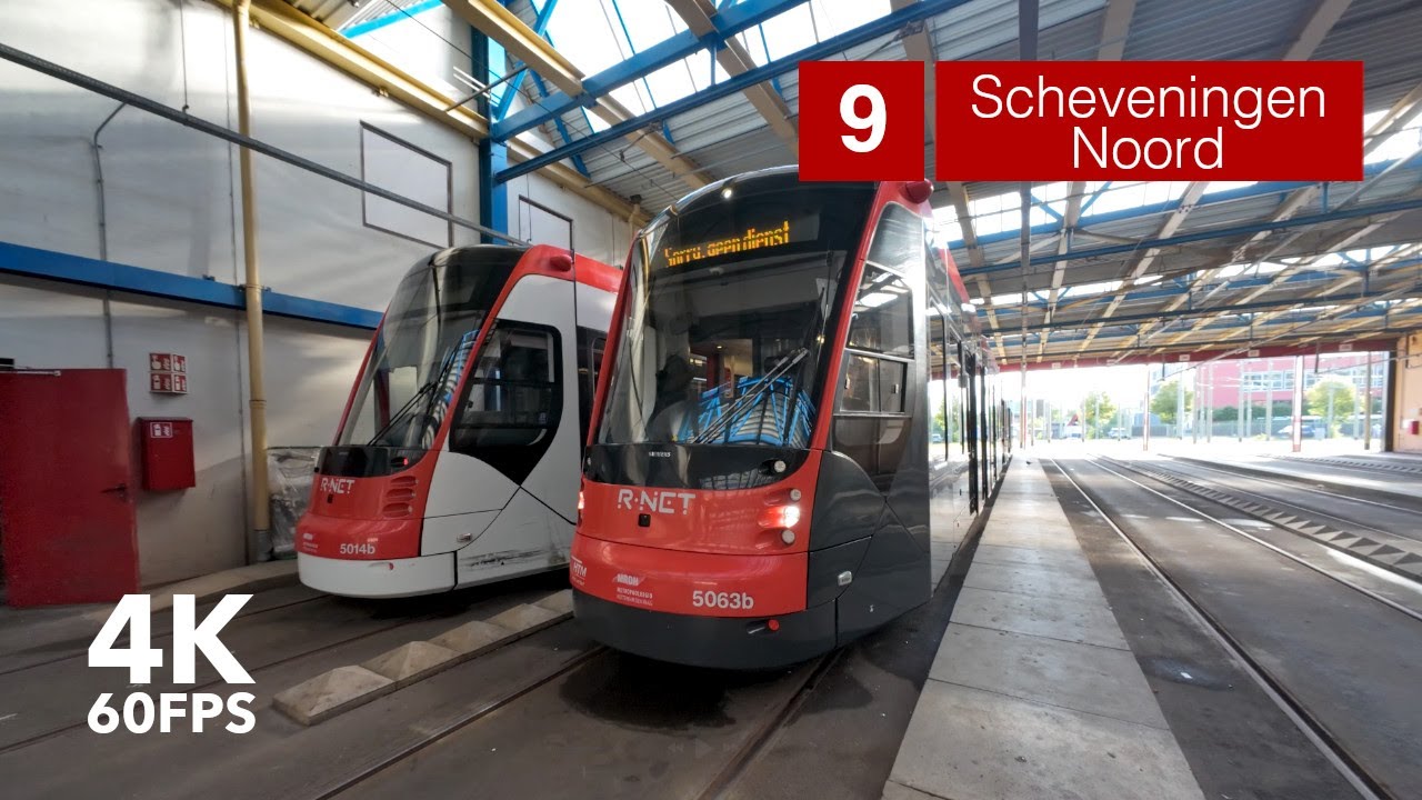 Sunny morning at the depot | 🚊 HTM Line 9 | 4K Tram Cabview | 🇳🇱 The Hague | Siemens Avenio