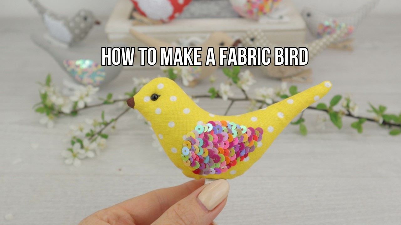 How to make a fabric bird. Bird Ornament Tutorial. Easy DIY