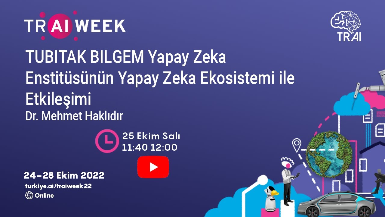 TÜBİTAK BİLGEM Yapay Zeka Enstitüsünün Yapay Zeka Ekosistemi ile Etkileşimi - TR AI WEEK 2022