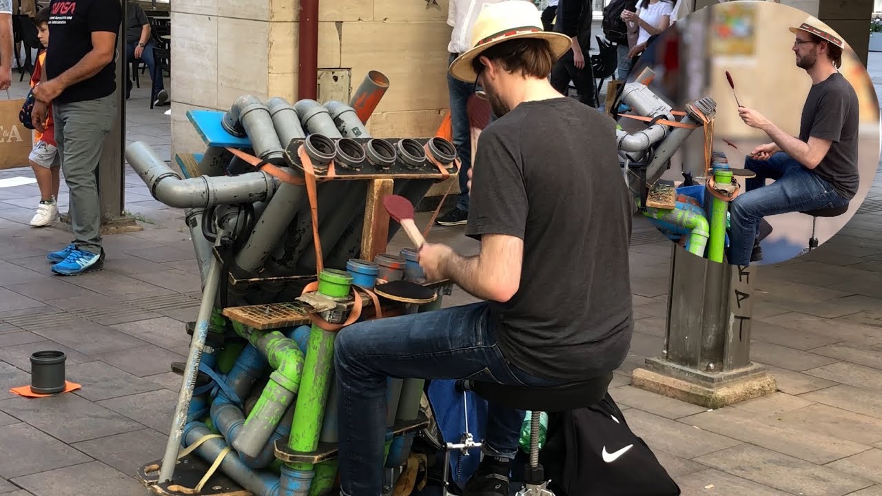 Awsome Pipe-Drummer Street | PipeDrumz Pipe Drummer instrument music Sarrebruck Germany 🇩🇪
