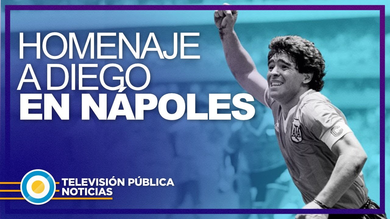 Homenaje a Diego Maradona en Nápoles