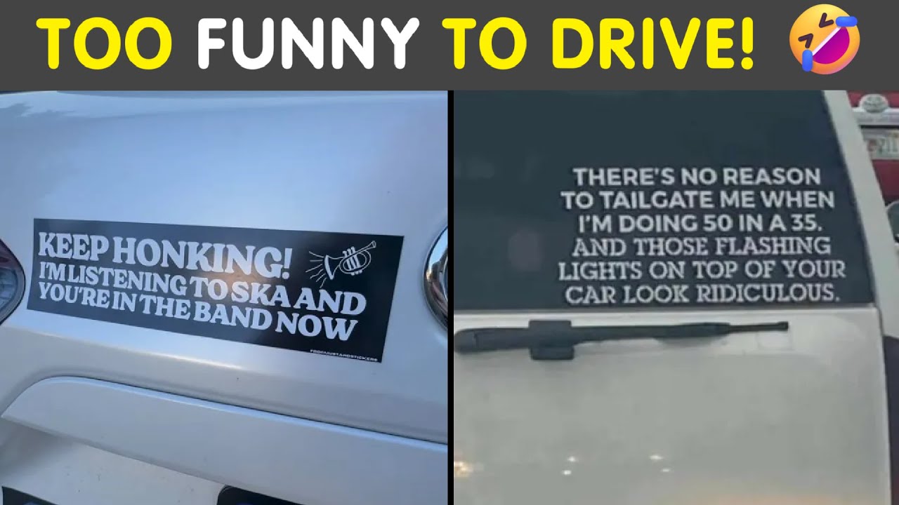 Drivers Spotted The Funniest Bumper Stickers Ever 😂 | Road Laughs Compilation | Humor Sweet