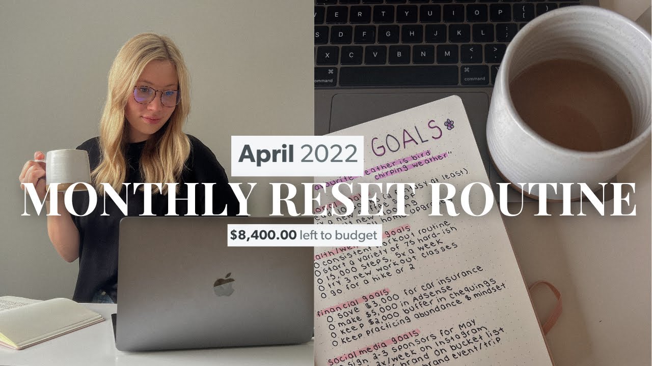 APRIL RESET ROUTINE | goal setting, budgetting & current favourites