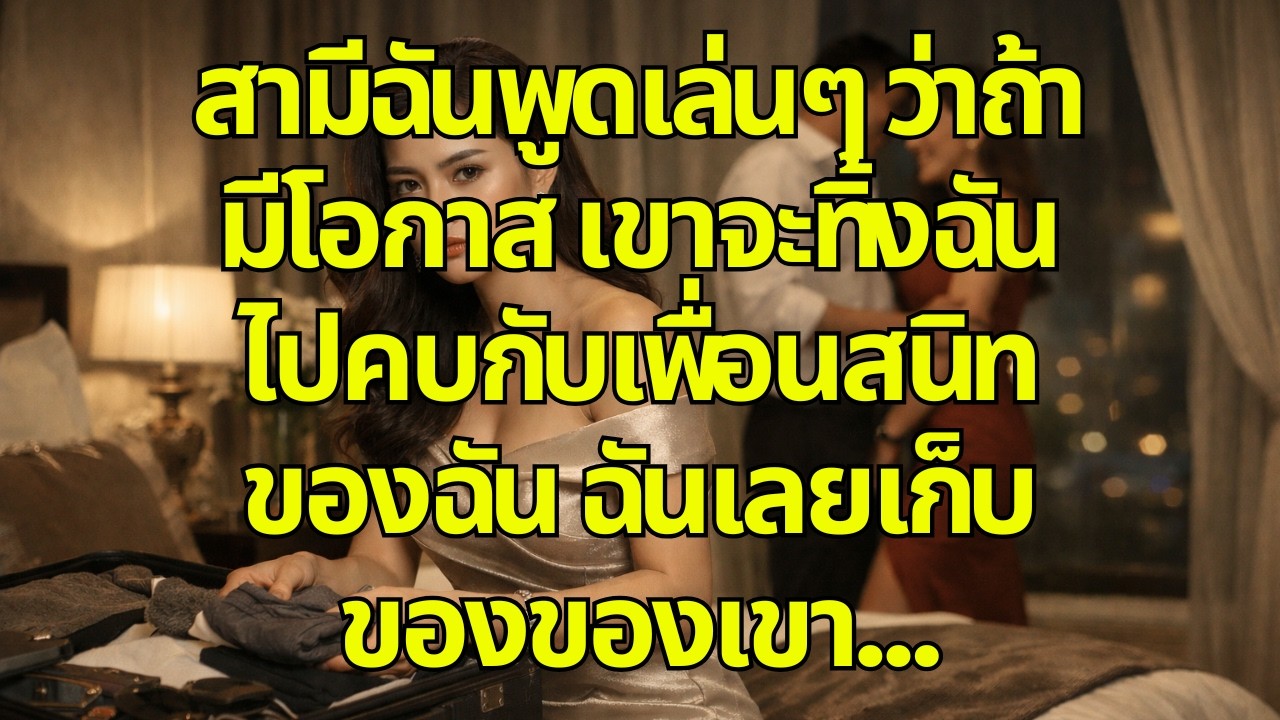 สามีฉันพูดเล่นๆ ว่าถ้ามีโอกาส เขาจะทิ้งฉันไปคบกับเพื่อนสนิทของฉัน ฉันเลยเก็บของของเขา…