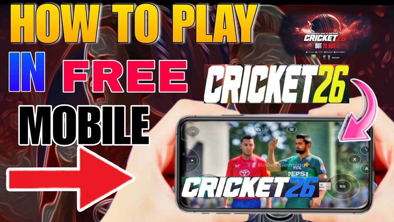 How to play Cricket 26 For free 🆓 IN Mobile 📲 Very simple Process in This Video 👇✅
