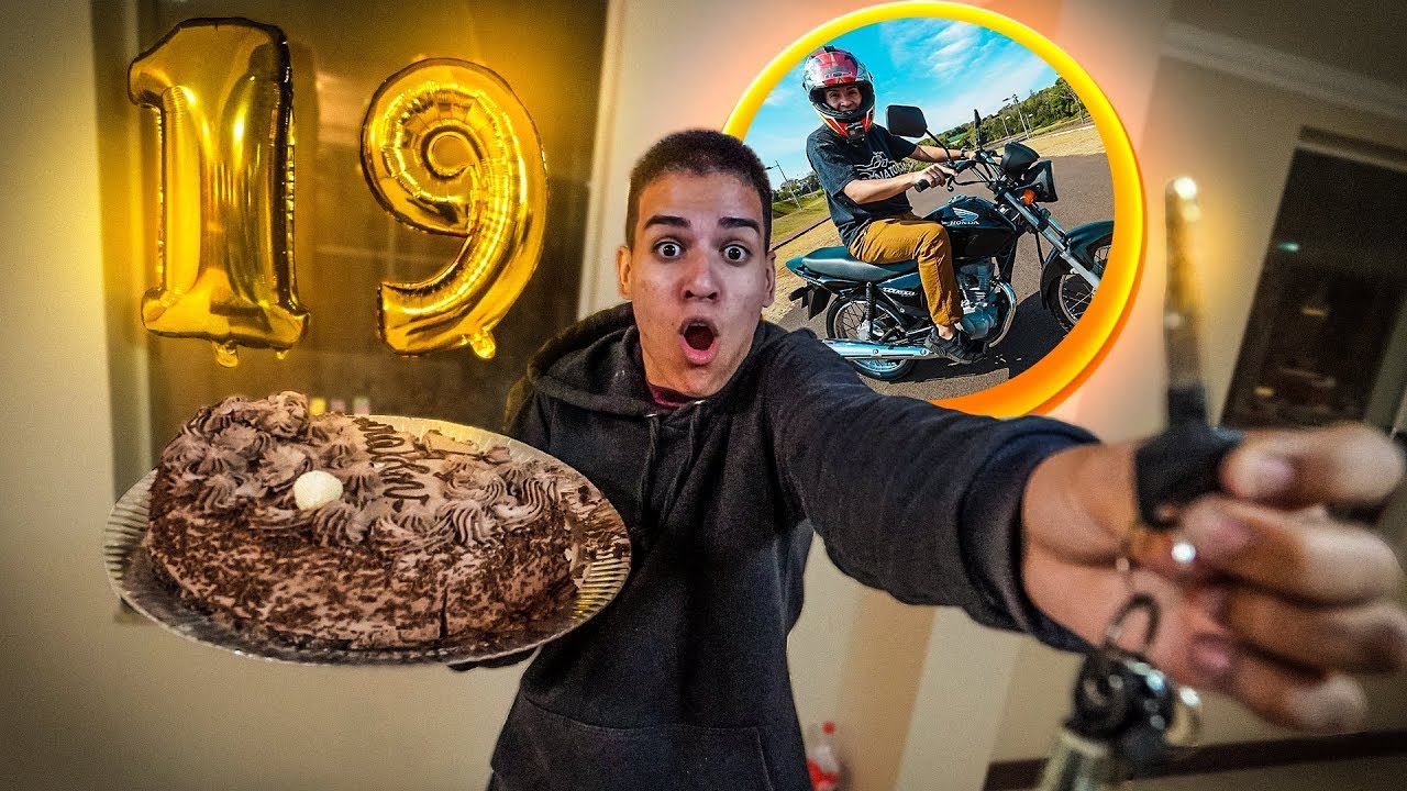 ELE GANHOU UMA MOTO DE PRESENTE NO ANIVERSARIO !