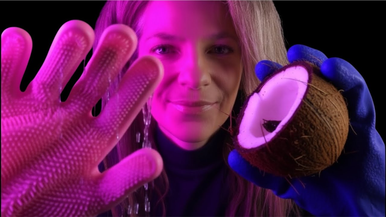 ASMR | 🥥🌧️Coconut Rain 🌧️🥥 (w/ Different Types of Gloves)