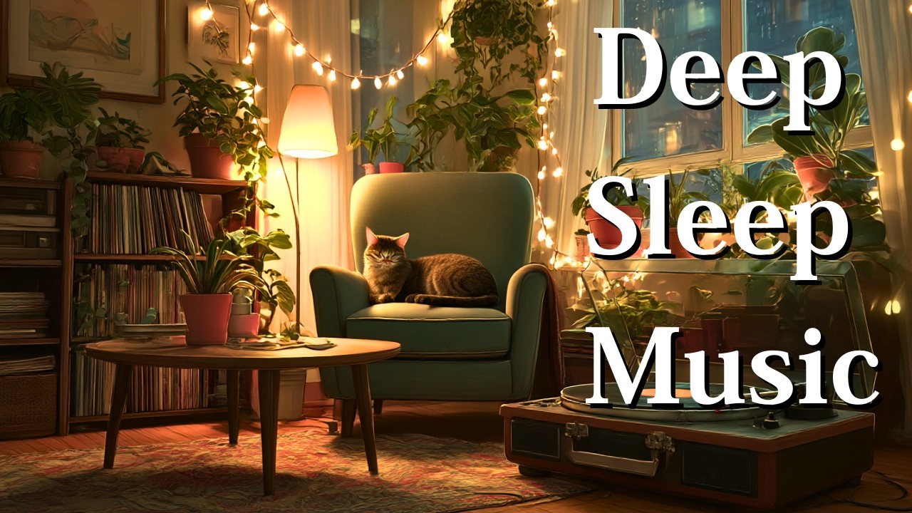 (Deep Sleep Music) Warm Light, Sleeping Cat | Peaceful Night to Heal Your Soul