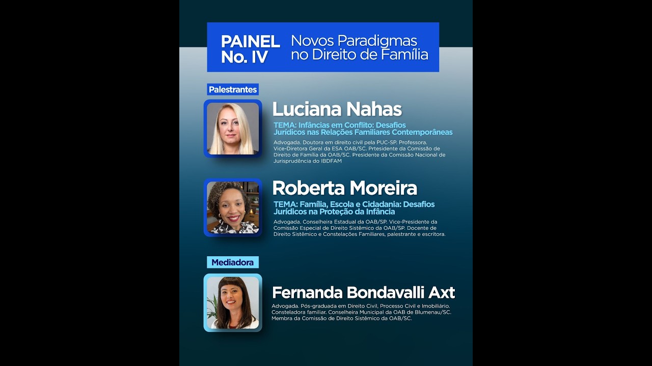 PAINEL N° IV - I Encontro Nacional da Advocacia Sistêmica