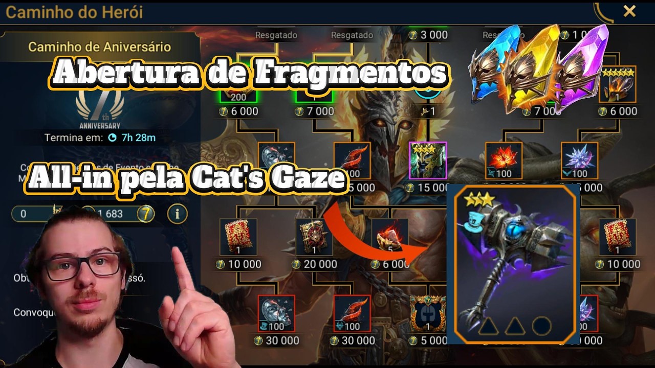 Último dia de Caminho de Aniversário Raid Shadow Legends (CORTE DA LIVE)