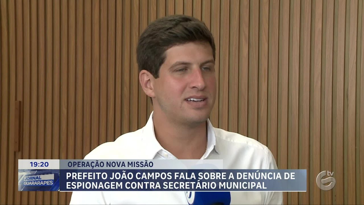 Prefeito João Campos fala sobre a denúncia de espionagem contra Secretário Municipal