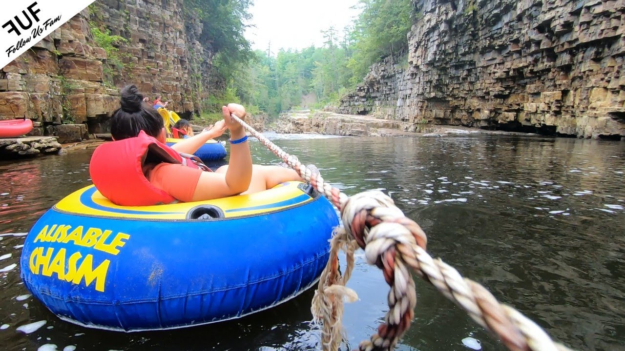 We Had to Grab This Rope - River Tubing at the Ausable Chasm - Adirondacks, NY (HIT SUBSCRIBE) 2021