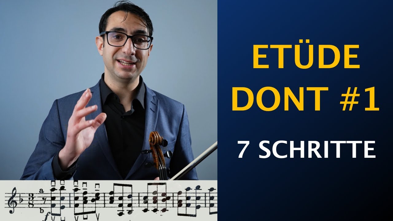 Dont Etüde #1 (Geige) - Schritt-für-Schritt Methode