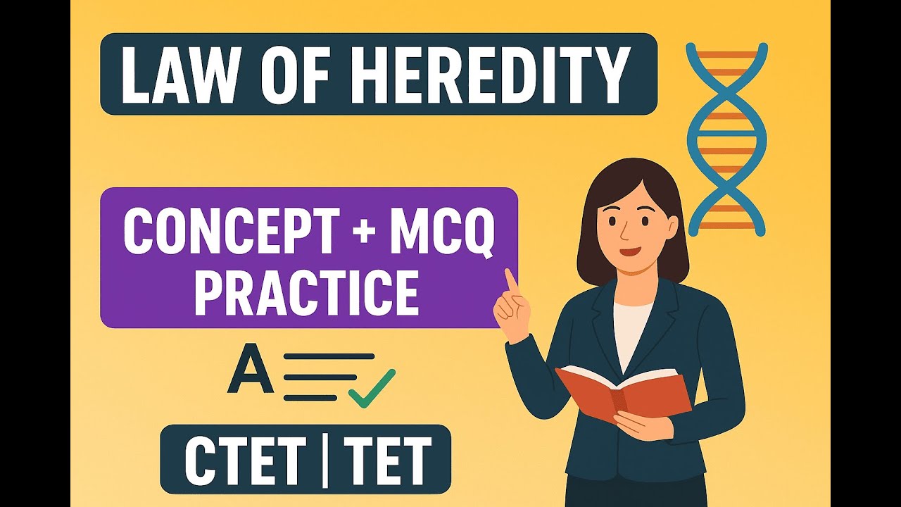 Laws of Heredity in Education | Easy Explanation & MCQs for CTET, TET | Hindi & English |