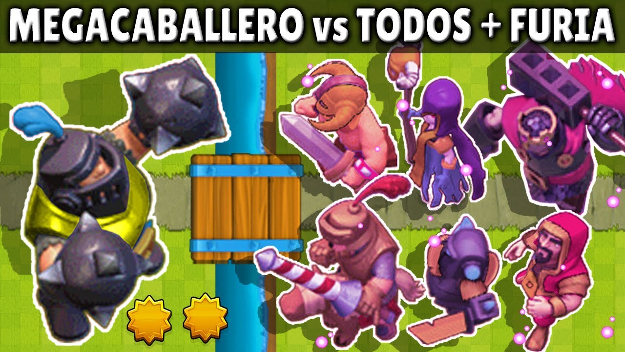MEGACABALLERO vs TODAS LAS CARTAS + FURIA | 1 vs 1 | OLIMPIADAS de CLASH ROYALE