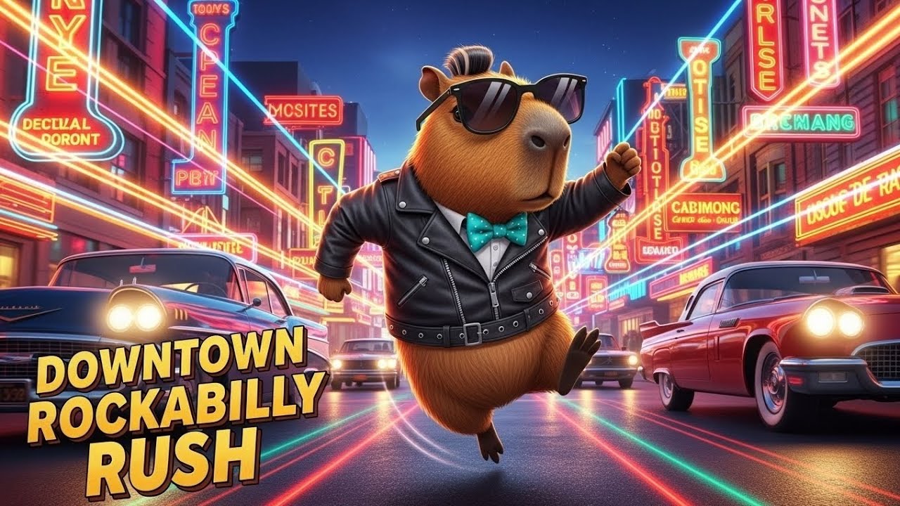 1950s Rock & Roll Rockabilly – Downtown Rockabilly Rush (1 Hour Driving Instrumental)