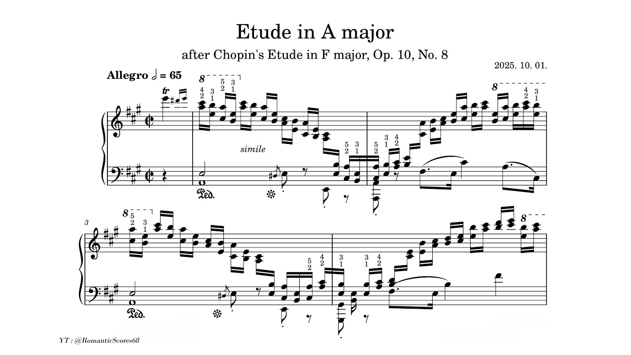Etude in A major (after Chopin)
