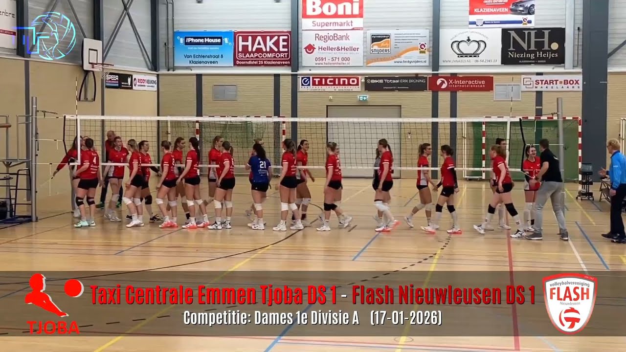 Volleybal Dames 1e Divisie A: Taxi Centrale Emmen Tjoba D1 - Flash Nieuwleusen D1 [17-01-2026]