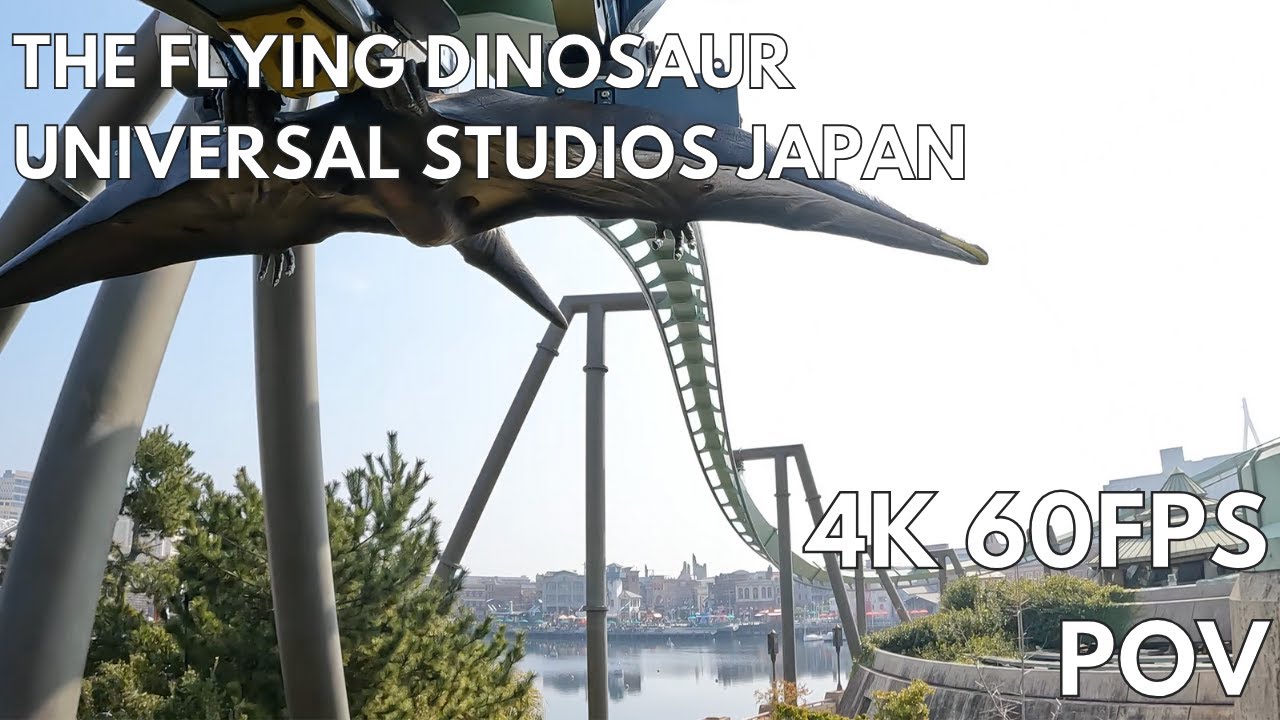 The Flying Dinosaur front row POV 4K 60 fps  - Universal Studios Japan 2025