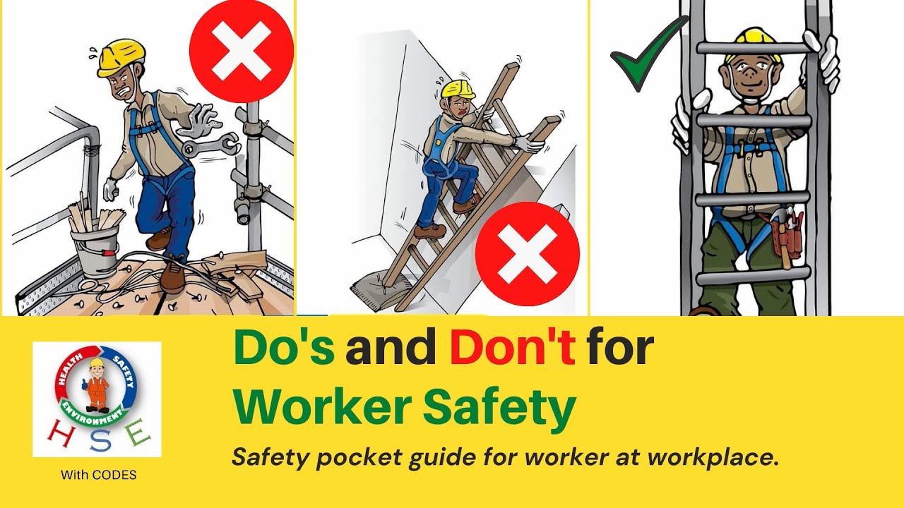 Do's and Don'ts for workers at Work Place I safe practices in the workplace I safety actions