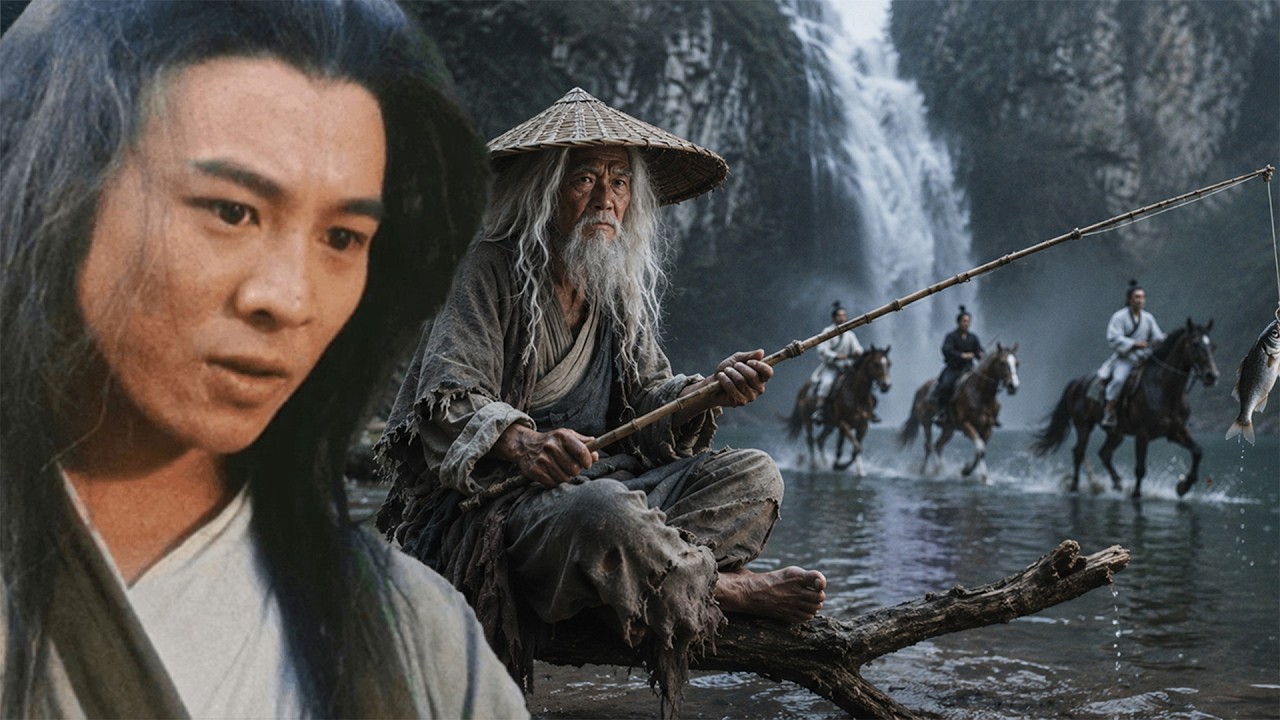 【 Kung Fu Movie】懸崖上的釣魚老頭竟是隱師高手，一根魚線打败八大江湖高手！#李連傑 #太极拳 #动作片 #kungfu #電影 #中国功夫 #甄子丹 #李连杰 #中國電視劇 #武侠