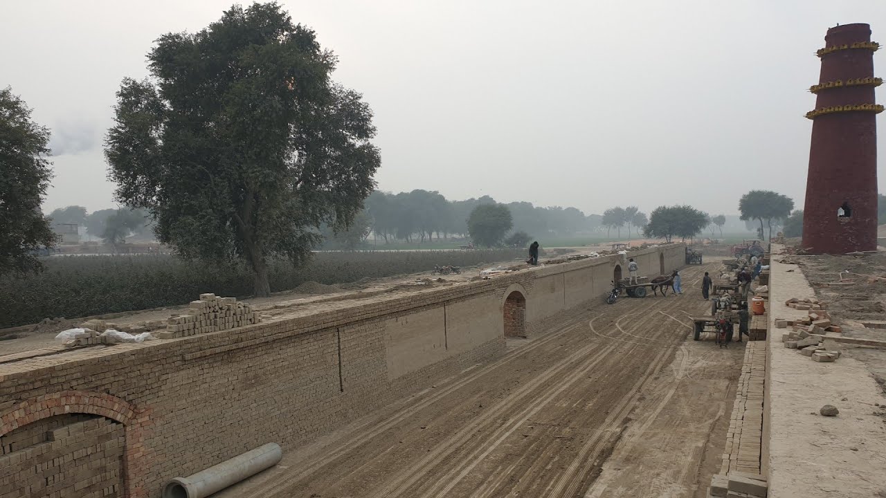 New construction zigzag brick kiln #6 barish ka mosam