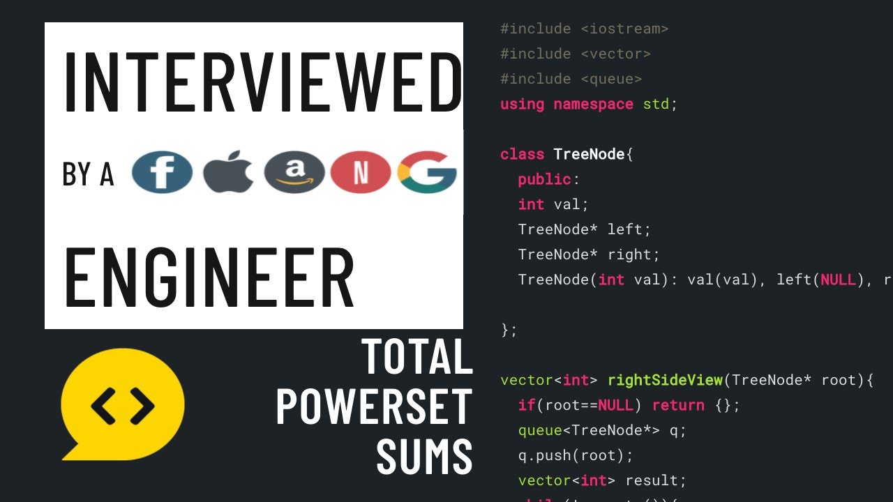C++ interview with a FAANG engineer: Target powerset sums