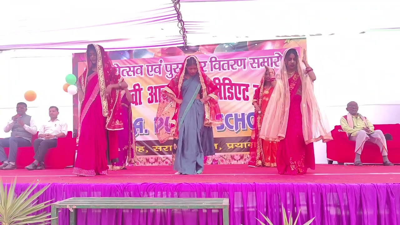 उड़ जाए मोरी धानी चुनरिया - Dance by Class 8th Girl's
