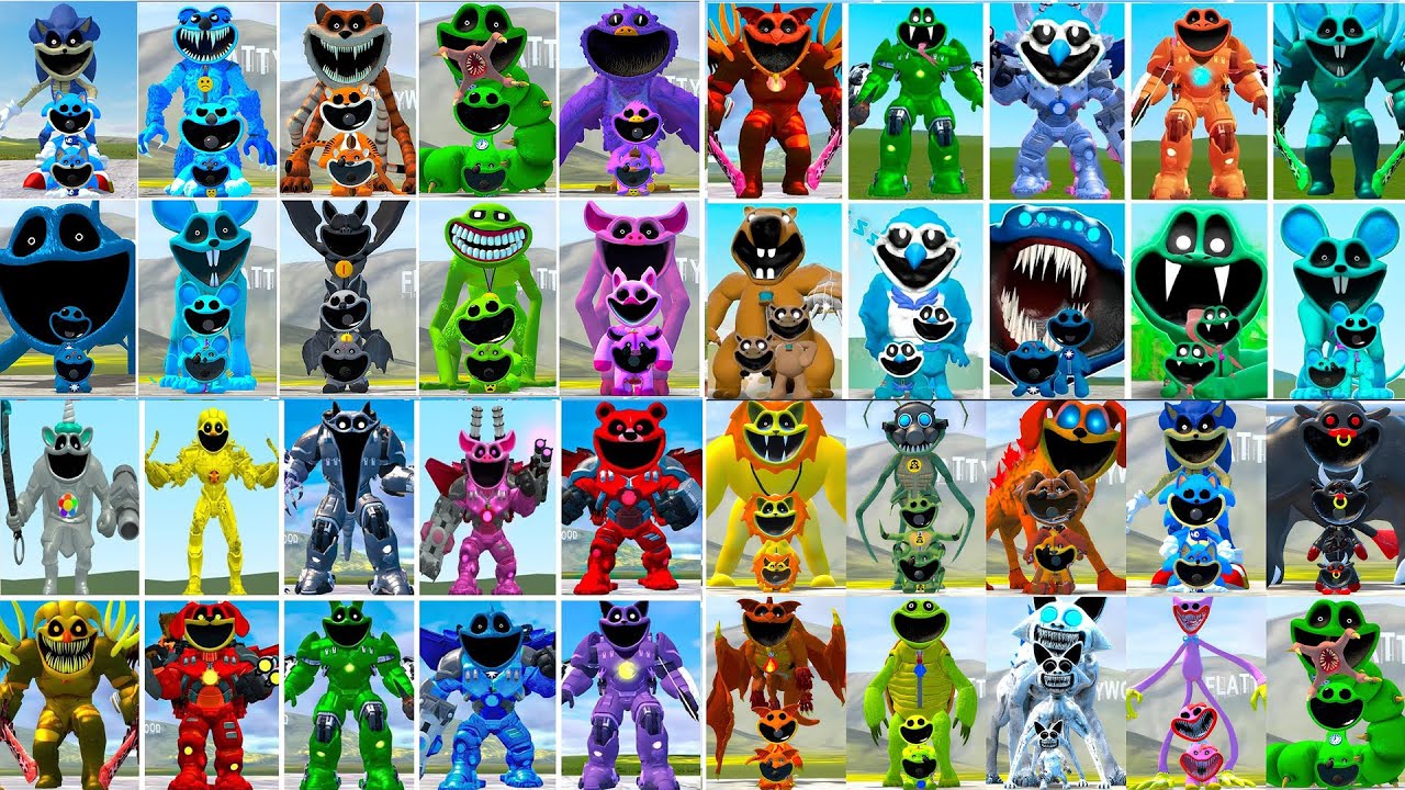 ALL MECHA TITAN SMILING CRITTERS FAMILY FORGOTTEN VS ALL POPPY PLAYTIME CHAPTER 3 In Garry's Mod