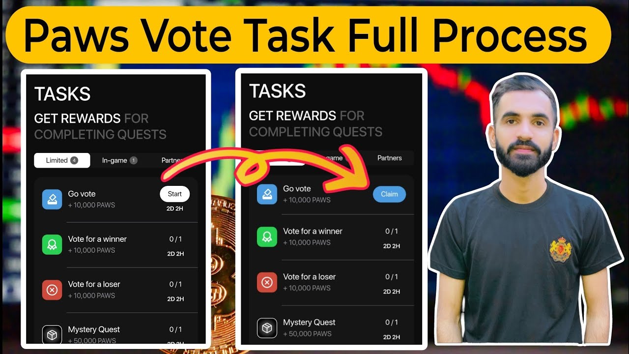Paws Go Vote Task | Paws Mystery Quest Task | Paws Vote Task Process | Claim 10k Paws Point