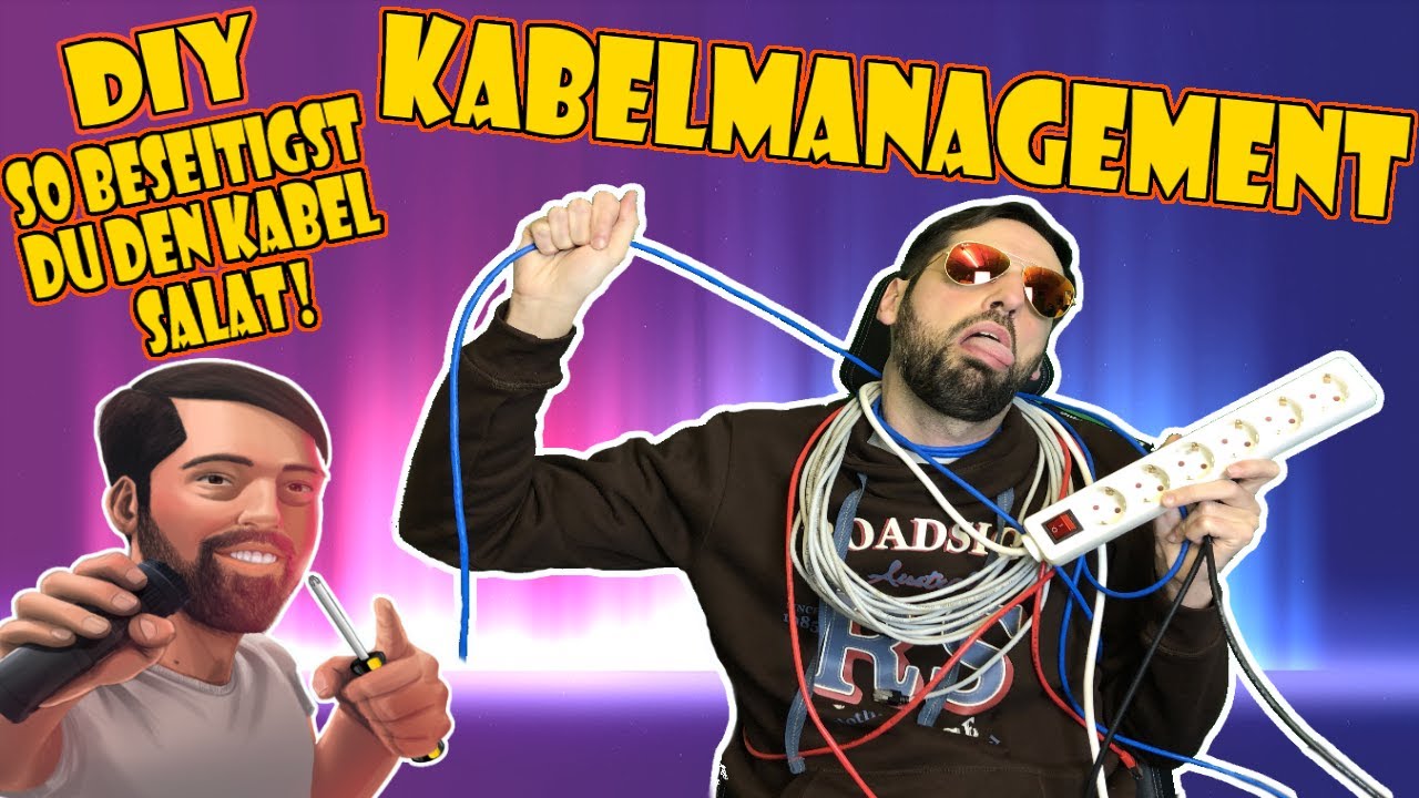 Kabelmanagement am Schreibtisch und PC - DIY Kabelsalat beseitigen