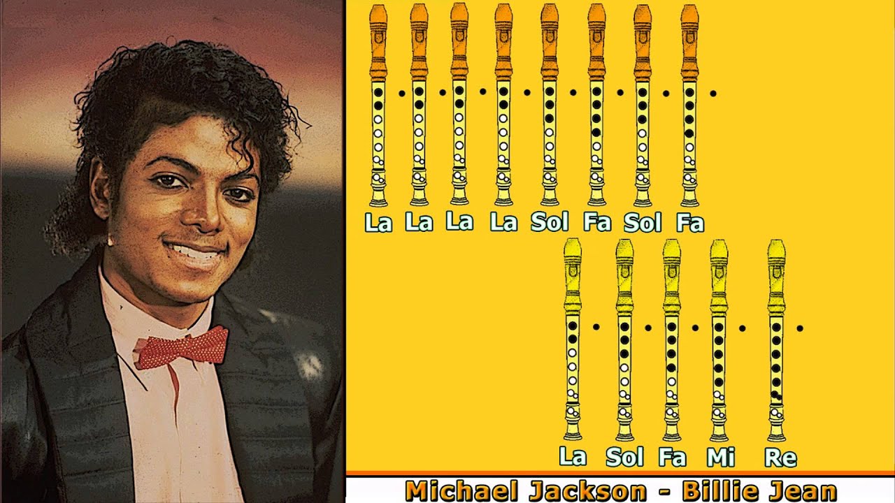 Michael Jackson - Billie Jean en Flauta Dulce con Notas