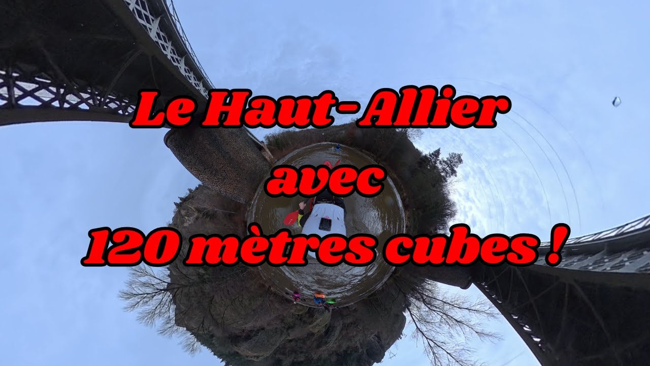 Le Haut Allier en kayak à 120 mètres cubes - janvier 2026
