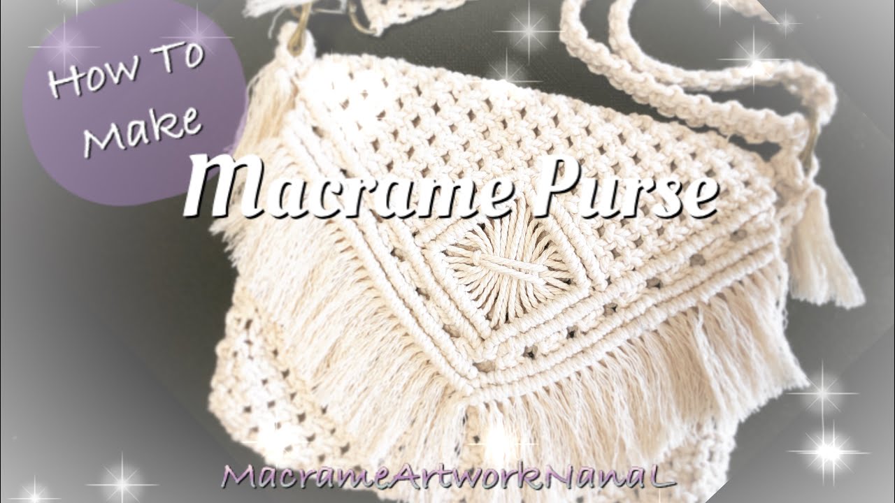 マクラメバッグの作り方｜How to make Macrame Purse/bag DIY