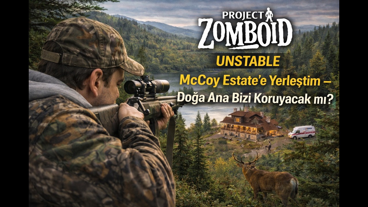 Project Zomboid Unstable | McCoy Estate'e Yerleştim – Doğa Ana Bizi Koruyacak mı?