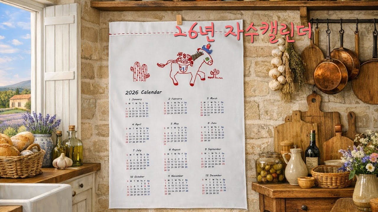 2026년 자수 캘린터 