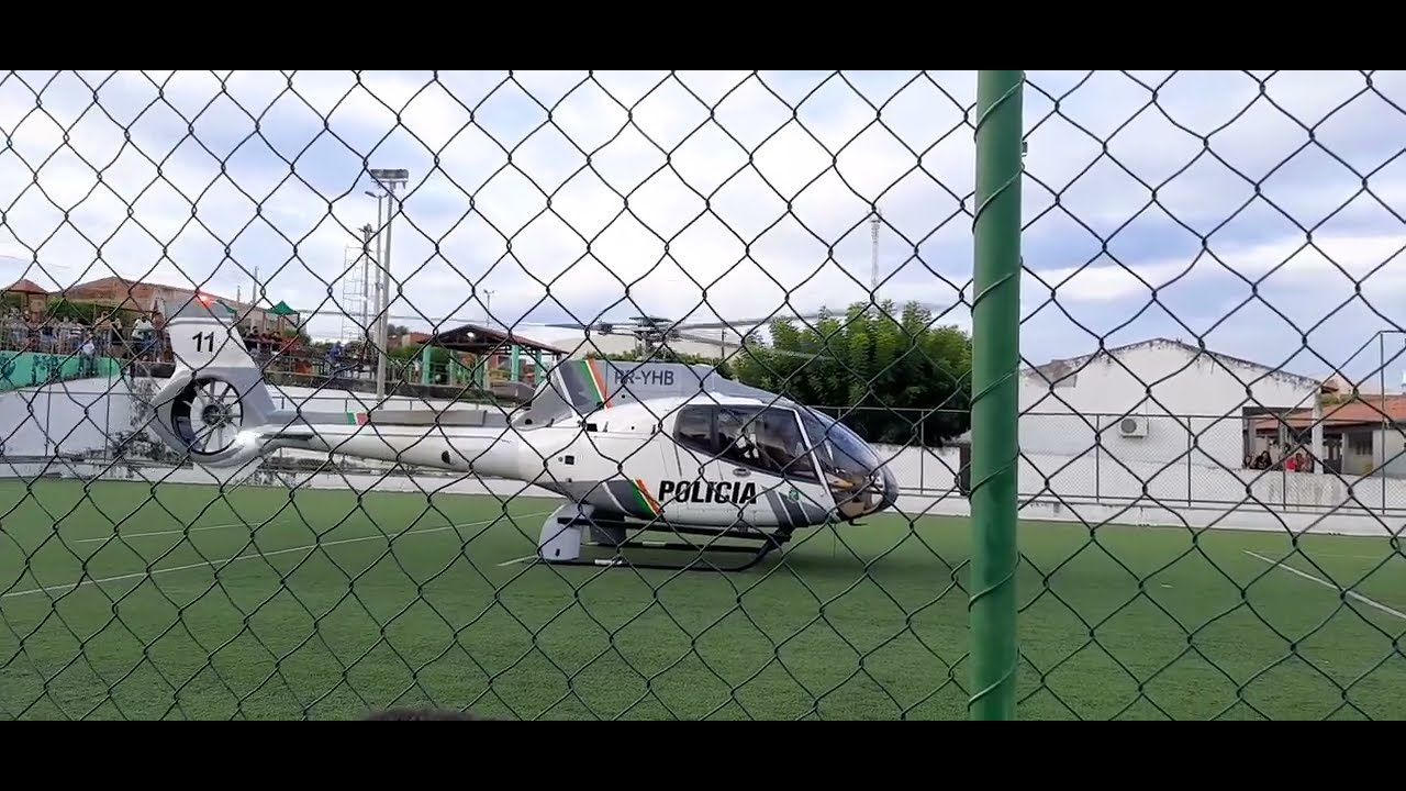 Helicóptero na Areninha Groaíras-Ce