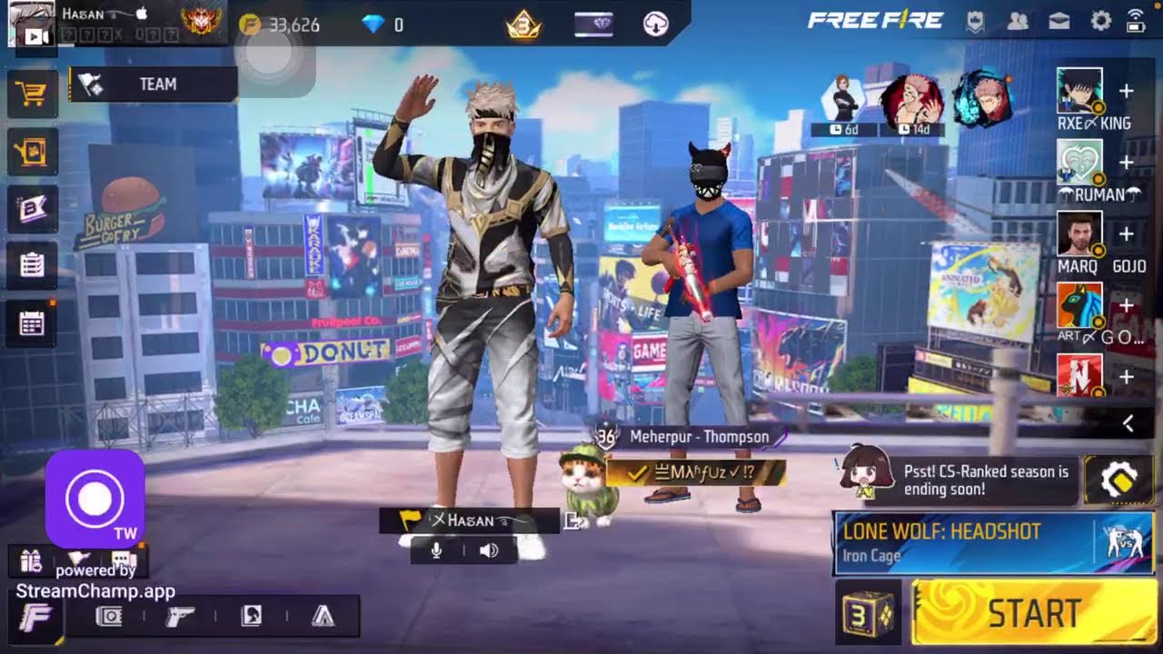 New FREE FIR BR RANKED 2026🔥. LIVE : Day 53   !l FF BR RANKED Live Bangladesh #freefirlive