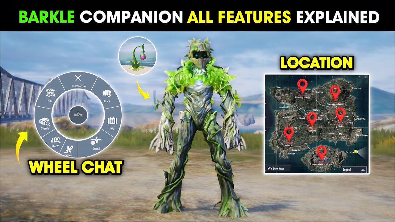 Barkle (Groot) All Features Explained | Barkle Wheel Chat + Location | PUBG Mobile