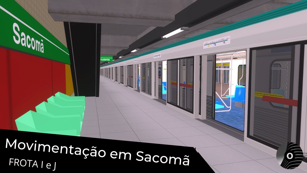 OpenBVE - MOVIMENTAÇÃO DE TRENS FROTA I e J EM SACOMÃ! Linha 2 Verde