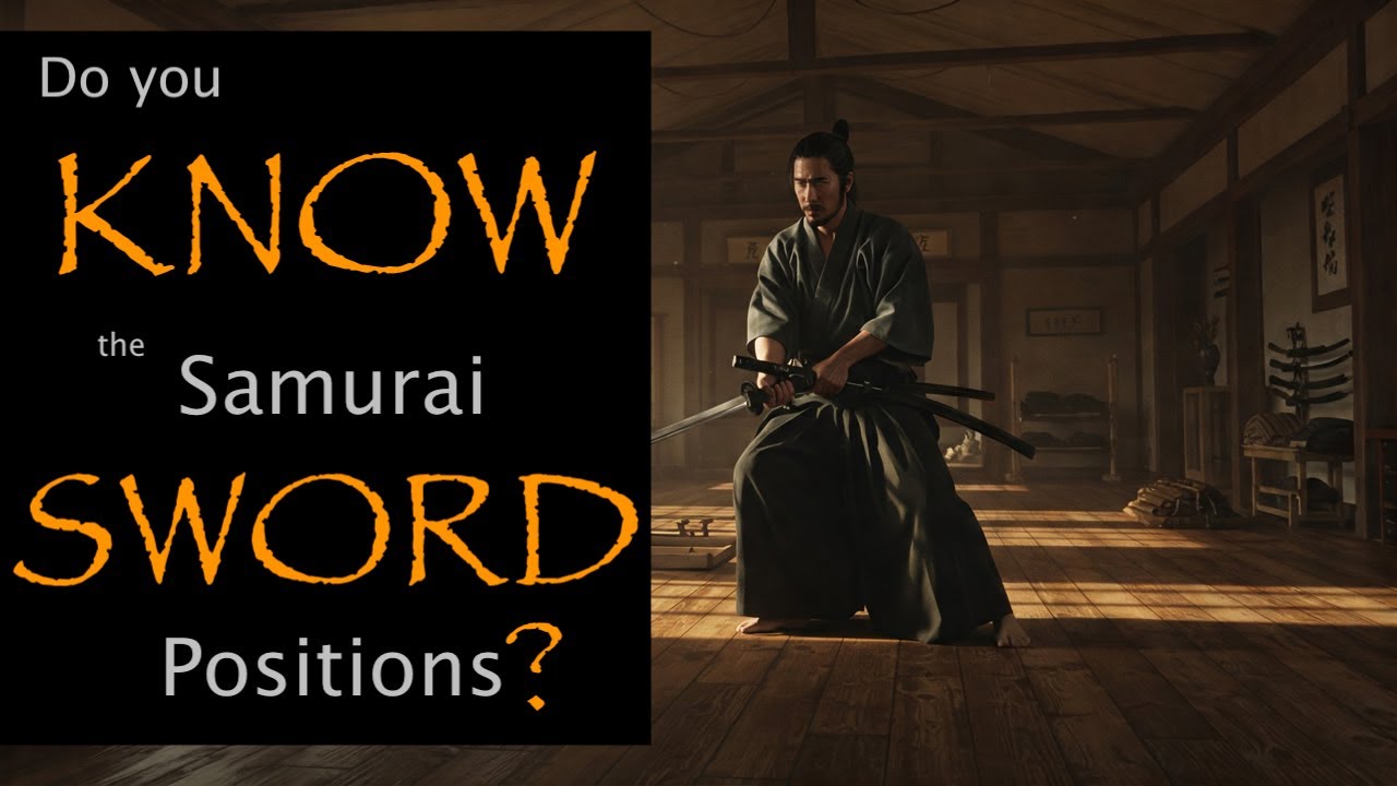 Katana Kamae: Samurai Sword Stances Dojo Drill - Real Ninja Training Video