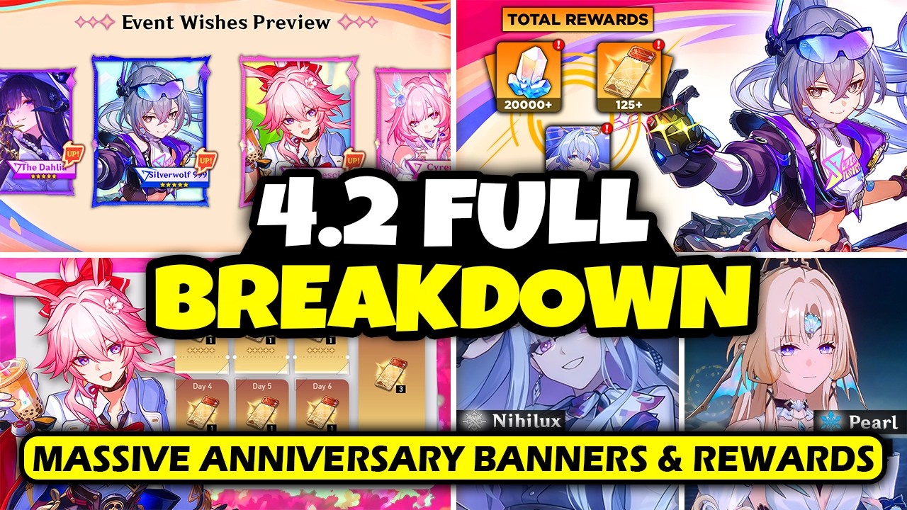 EVERYTHING IN 4.2 ANNIVERSARY FULLY LEAKED - INSANE FREE 5★ CHARACTERS - BANNERS - Honkai: Star Rail