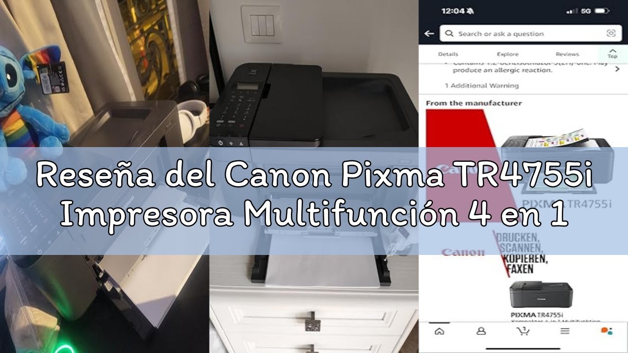 Reseña del Canon Pixma TR4755i Impresora Multifunción 4 en 1, Compatible con Pixma Print Plan, Impre