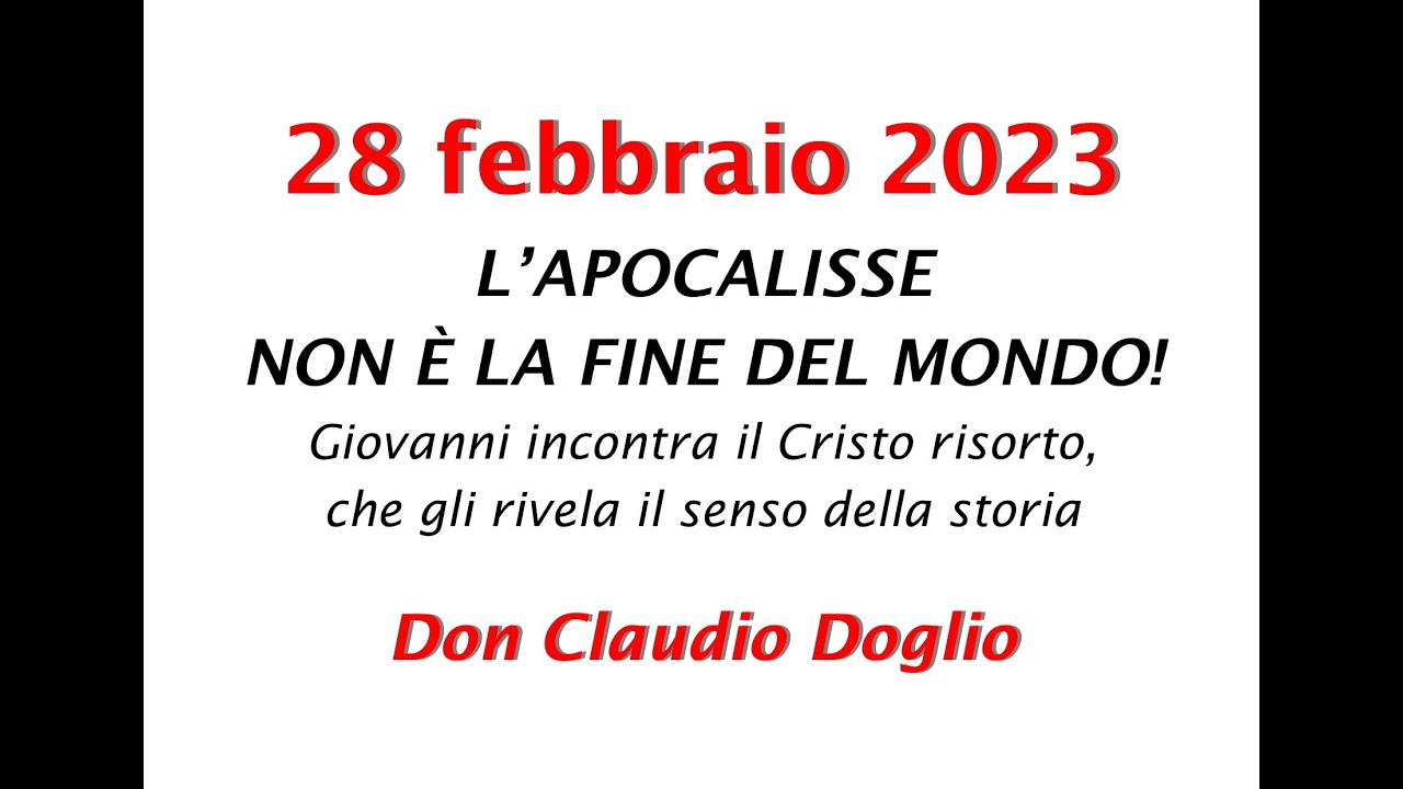 Scuola Biblica con don Claudio Doglio - 
